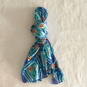 Blue Tribal Scarf
